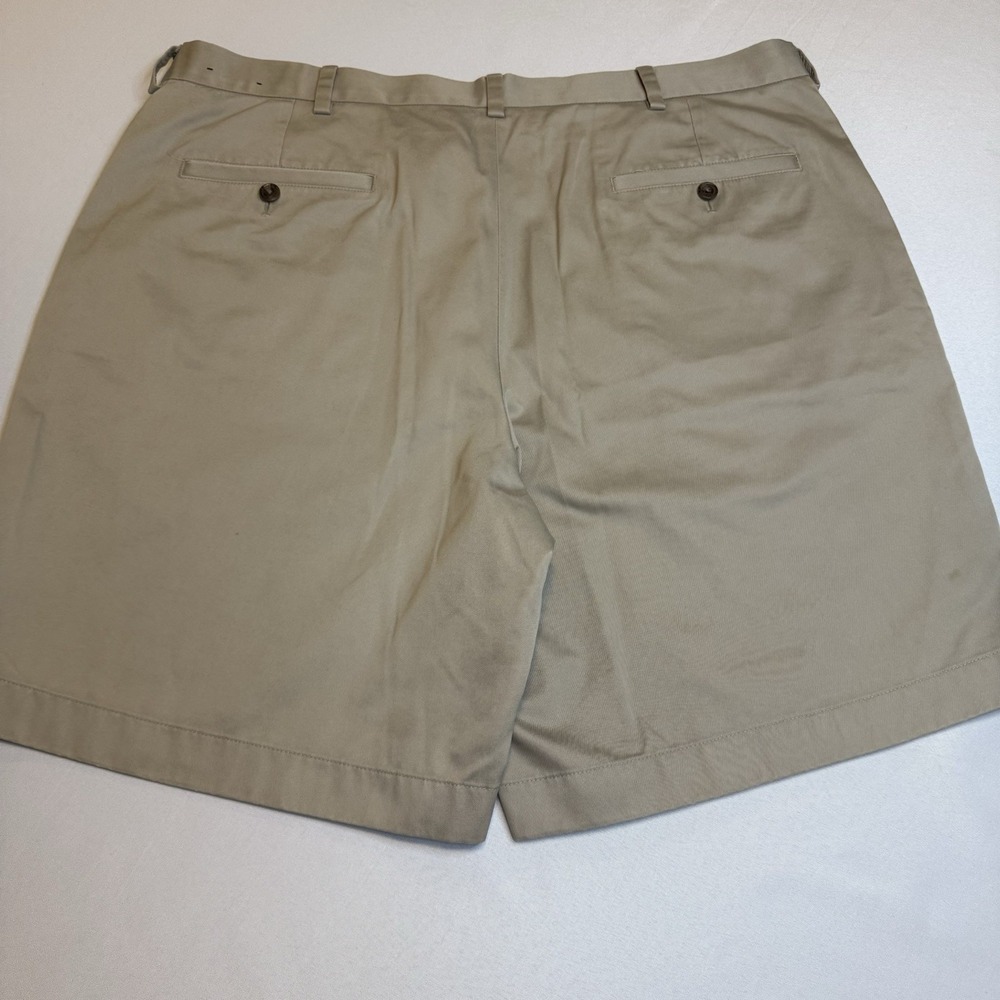 Brooks Brothers Mens Big/Tall Sz 40 Flat Front Chino Khaki Short 9" Inseam - Picture 3 of 8